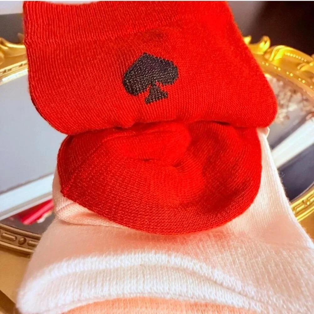 Kate Spade New York Cupid Heart Crew Socks 3 Pack One Size NWT